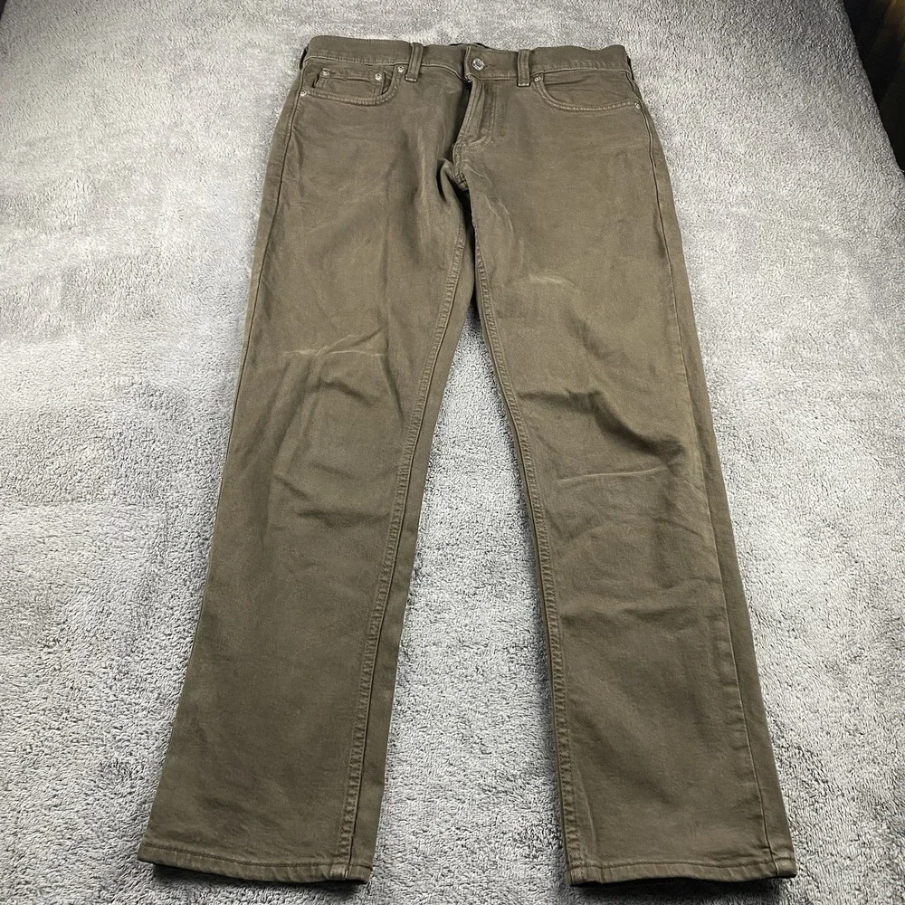 Hollister Epic Flex Slim Straight Jeans Mens 32x29 Tan‎ Low Rise